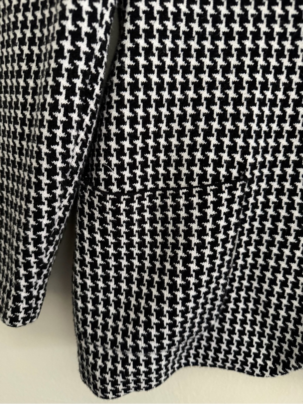 CHAPS Houndstooth 3 Button Casual Blazer Jacket Women's Size Medium Black/White - Picture 2 of 14